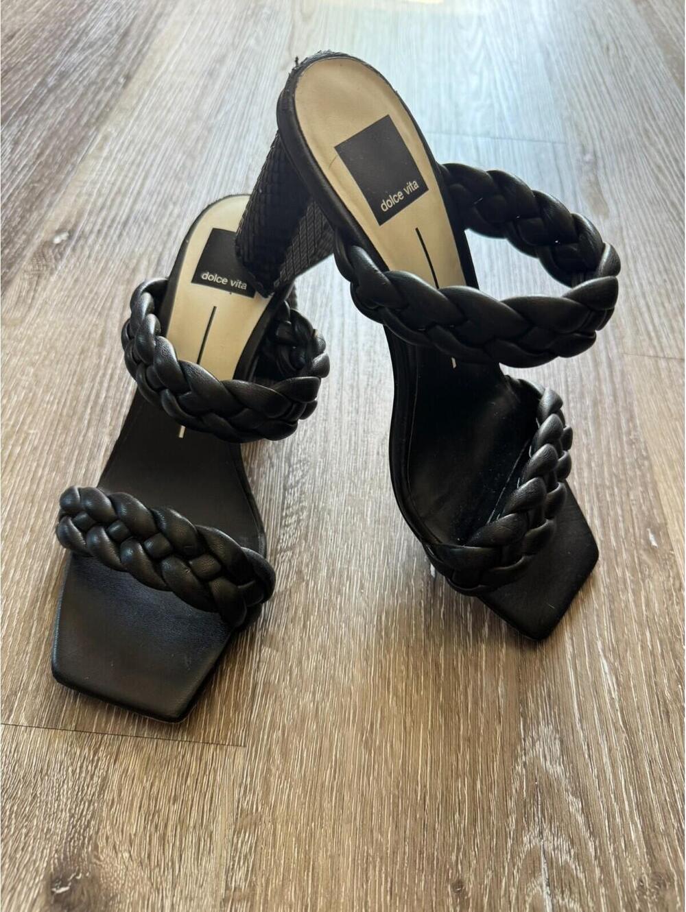 Dolce Vita Paily Braided Strap Block Heel Sandals Women's Size 6.5 (221)
